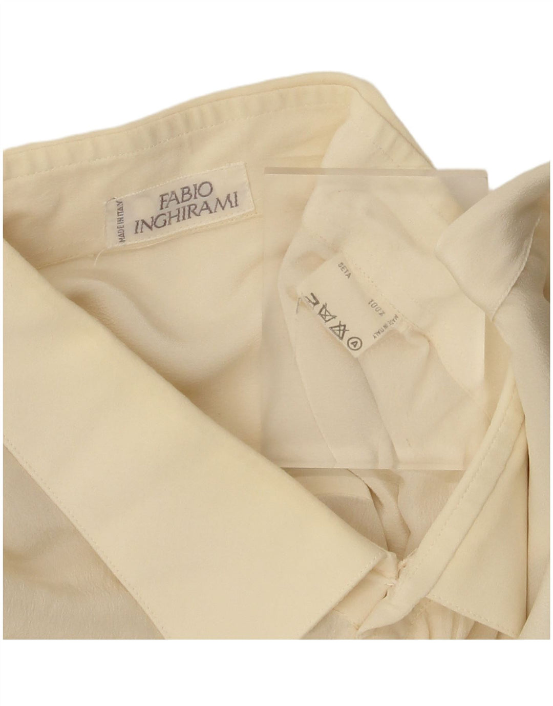 Мужская рубашка Fabio Inghirami XL Off White Silk