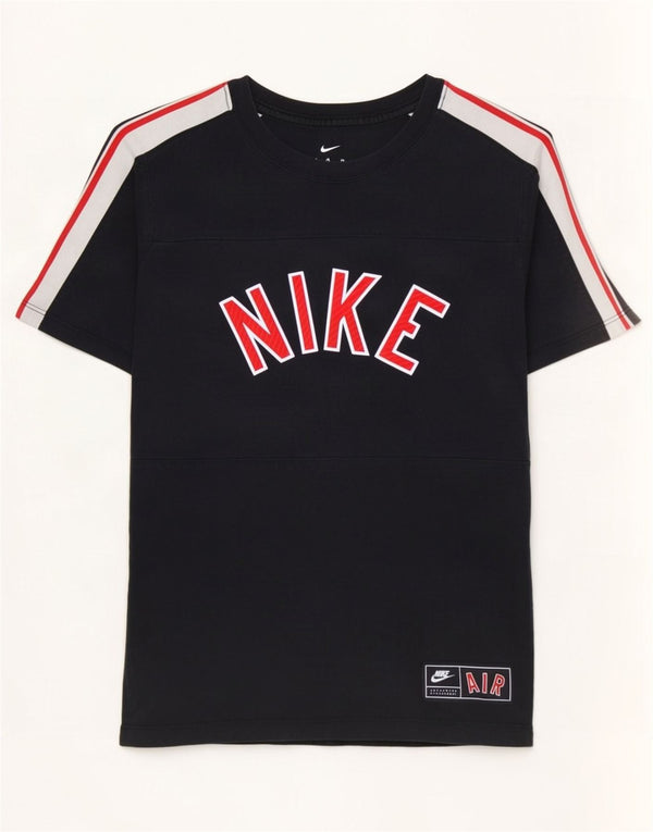 Футболка с графическим рисунком Nike для мальчиков, 12–13 лет, большой черный цвет, хлопок с цветными блоками