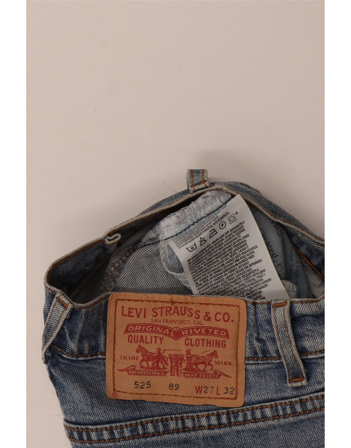 Женские джинсовые шорты LEVI'S 525 W27, маленькие синие, хлопок