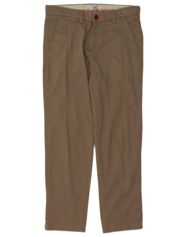 Мужские прямые брюки чинос Jack & Jones W30 L30 бежевого цвета, хлопок