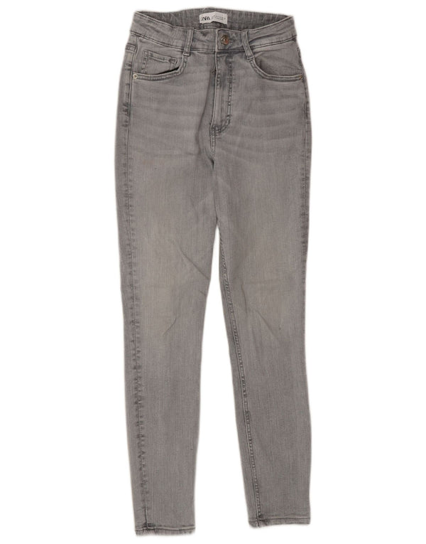 Женские джинсы скинни Zara EU 36 XS W26 L27 Серый хлопок