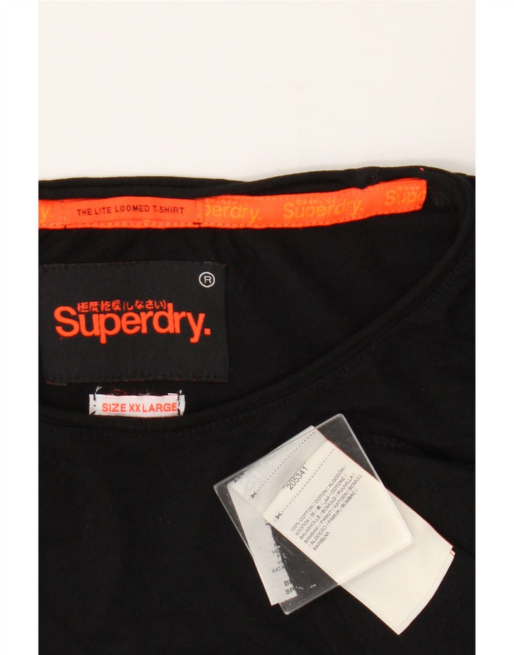 Мужская футболка Superdry Top 2XL, черный хлопок