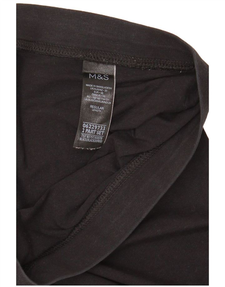 Женские леггинсы Marks & Spencer UK 20 2XL, черные, хлопковые