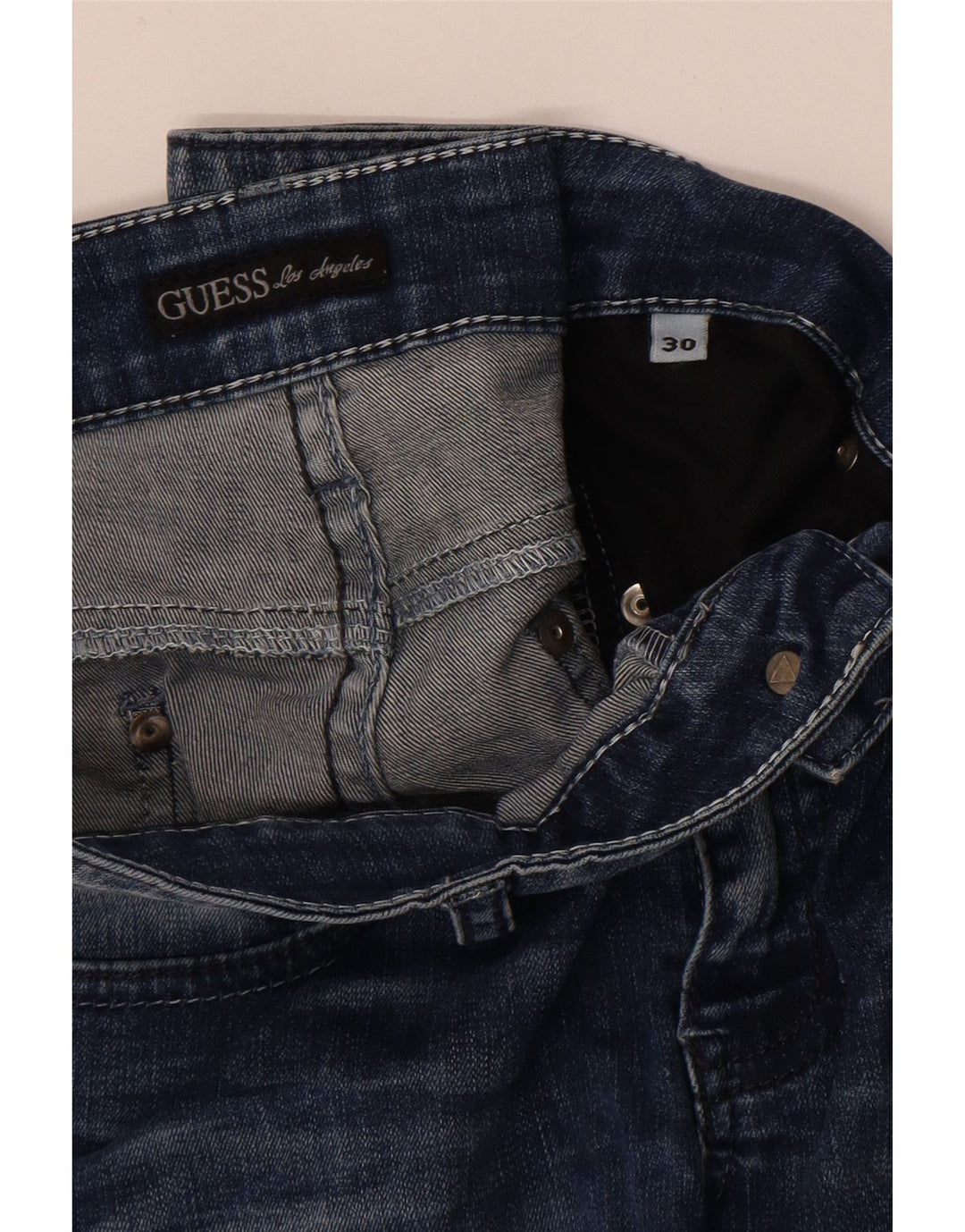 Женские прямые джинсы Guess Nicole W30 L30 темно-синие