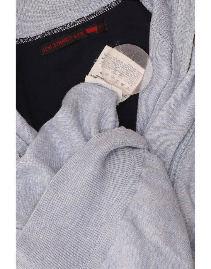 Женский свитер-кардиган LEVI'S UK 10, маленький синий, хлопок