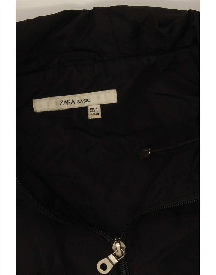 Женская куртка с капюшоном Zara UK 14, большая черная
