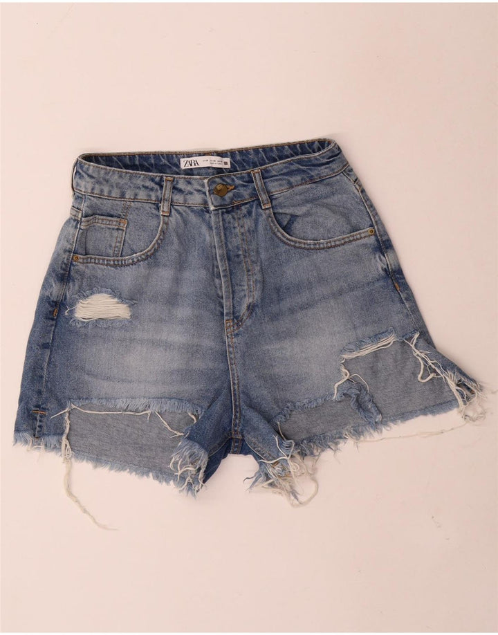 Женские джинсовые шорты Zara EU 38, маленькие W28, синие