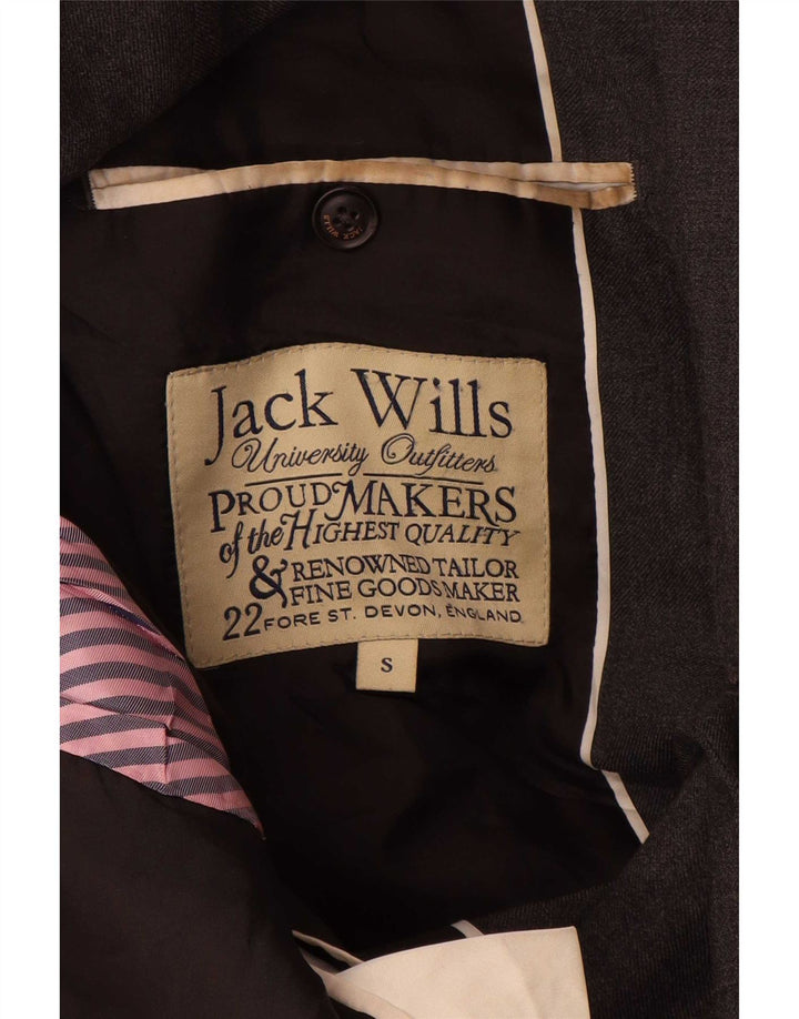 Мужской пиджак Jack Wills на 2 пуговицах, Великобритания, 36, маленький, серый, шерстяной