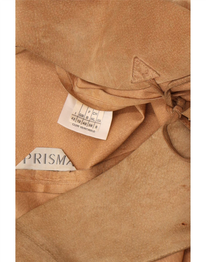 Женский замшевый жилет Prisma UK 12, средний коричневый кожаный