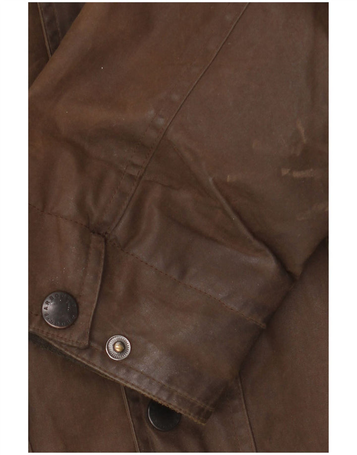 Мужская куртка свободного кроя из вощеного хлопка BARBOUR UK 42 XL, коричневый из полиуретана
