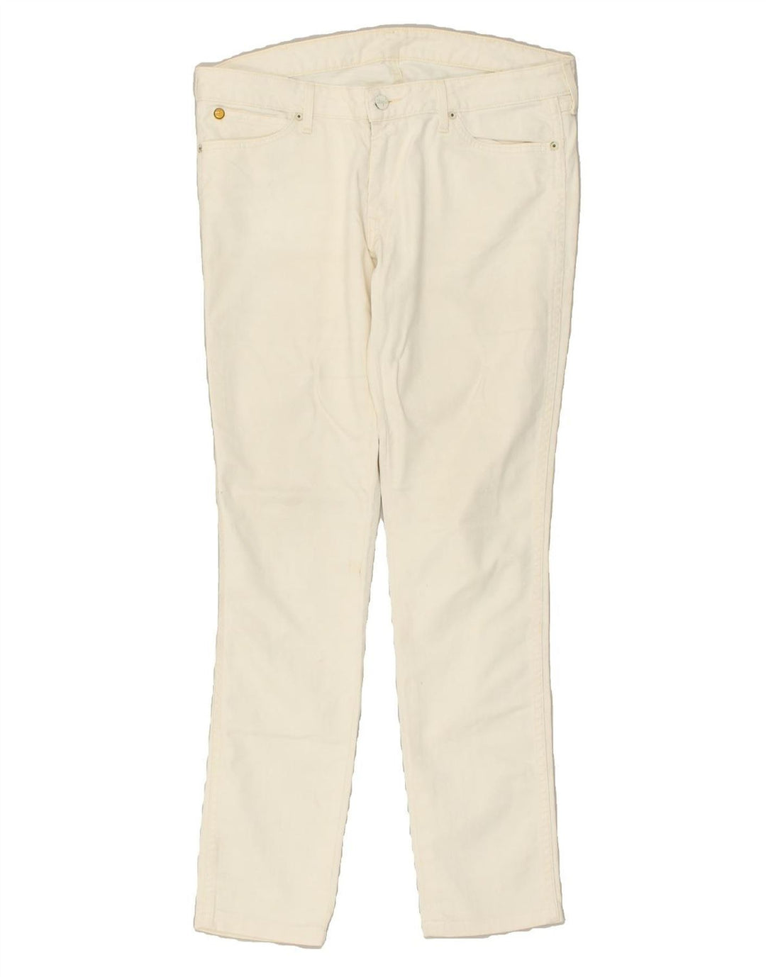WRANGLER Womens Lia Seasonal Slim Casual Trousers W33 L31  White Cotton | Vintage Wrangler | Thrift | Second-Hand Wrangler | Used Clothing | Messina Hembry 