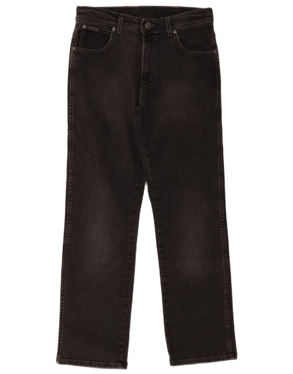 Wrangler Mens Texas Stretch Straight Jeans W32 L30 Black Cotton