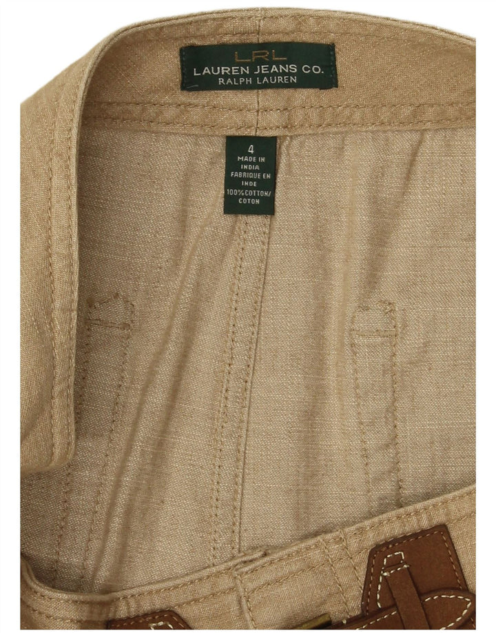 Женская юбка-карандаш RALPH LAUREN, размер США 4, маленькая, W30, бежевый хлопок