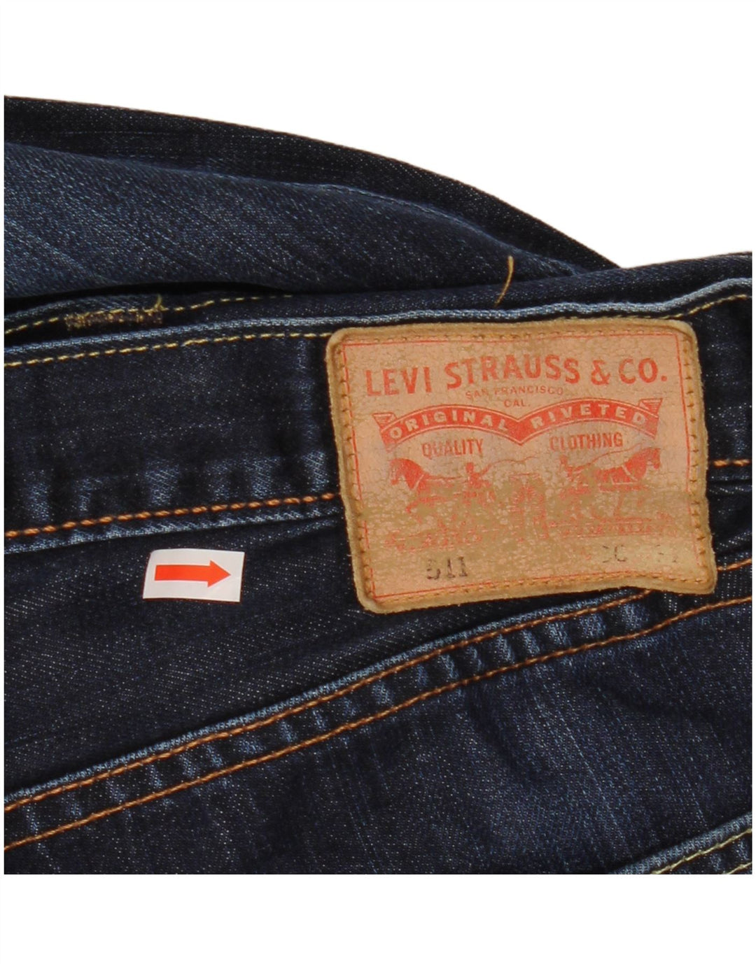 Мужские джинсы LEVI'S 511 Slim W32 L30 Темно-синие, хлопок