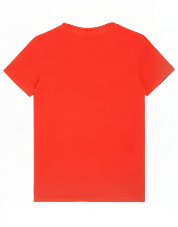Женская футболка с рисунком Adidas Top UK 8, маленькая, красная, хлопковая