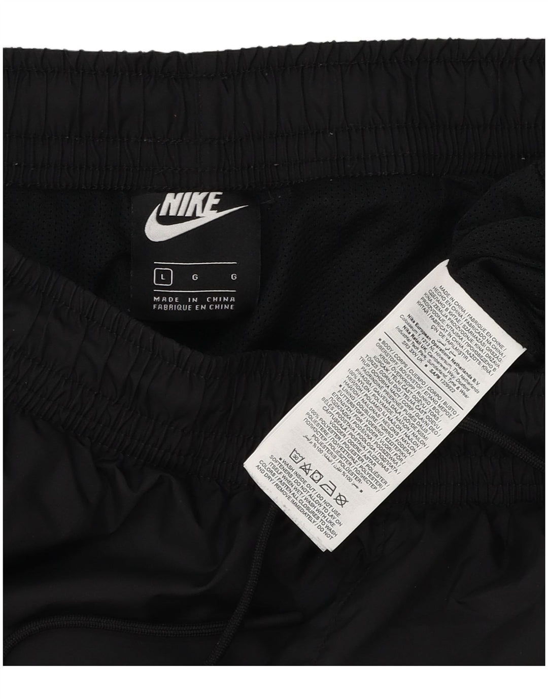 Мужские спортивные брюки Nike, большие черные брюки из полиэстера