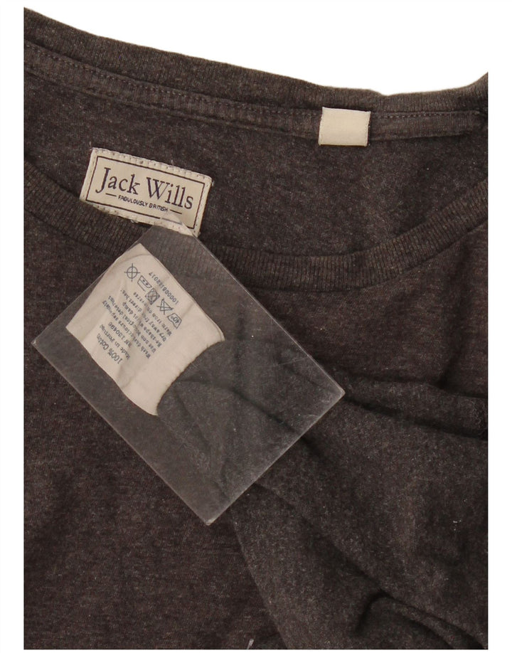 JACK WILLS Мужская футболка из хлопка среднего серого цвета