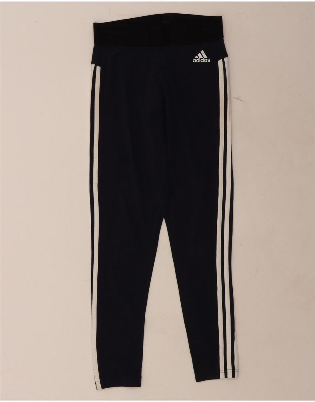 ADIDAS Womens Leggings UK 8 Small Navy Blue Vintage Adidas and Second-Hand Adidas from Messina Hembry 