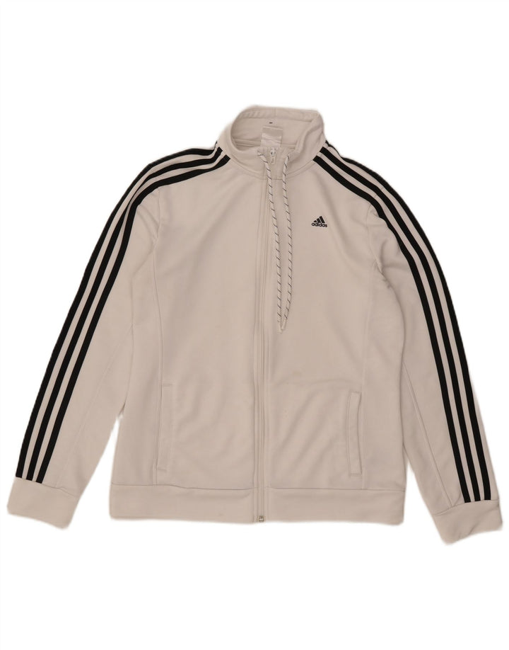 Женская спортивная куртка Adidas UK 16/18, большой белый полиэстер