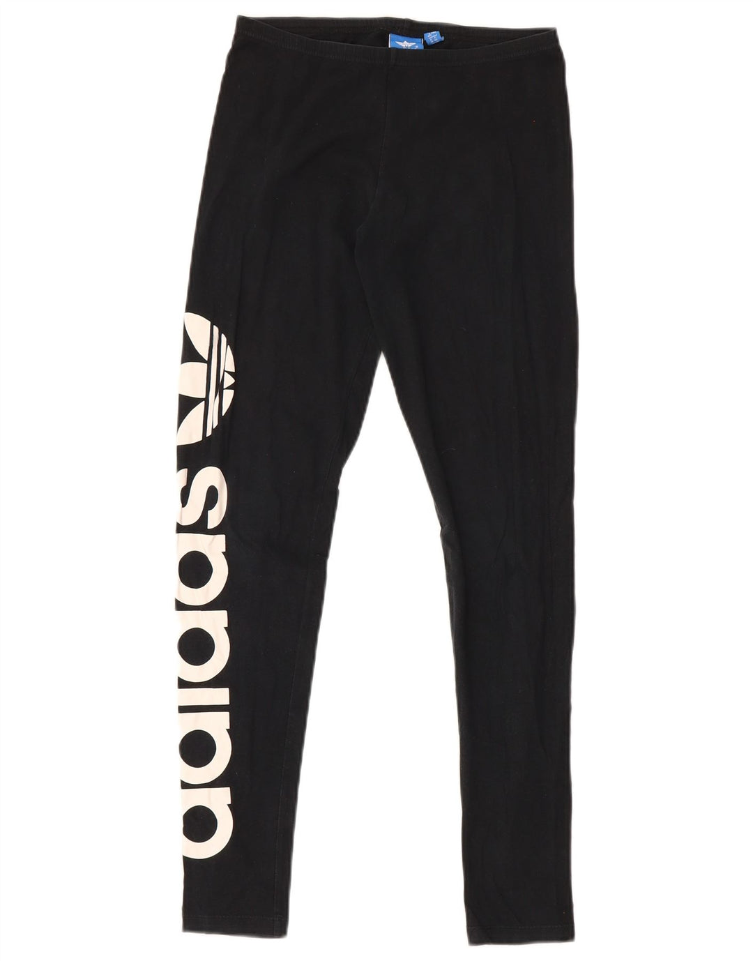 Женские леггинсы Adidas с рисунком UK 12, средний черный хлопок, черный