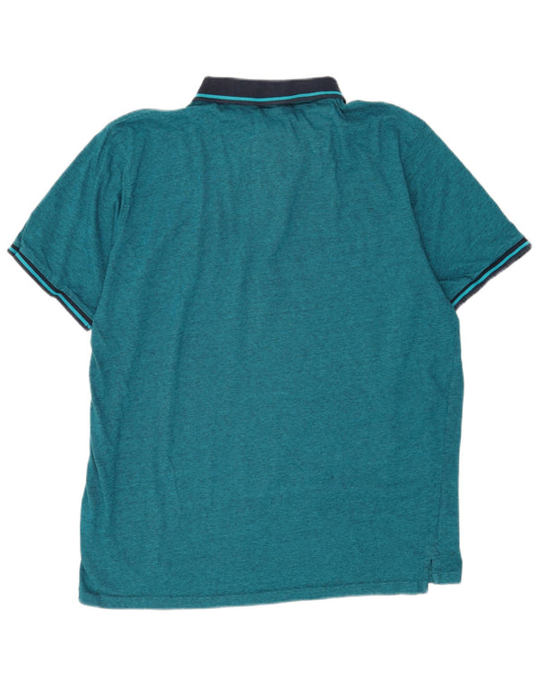 Мужская рубашка-поло стандартного кроя Pierre Cardin 3XL, синяя, хлопок с цветными блоками