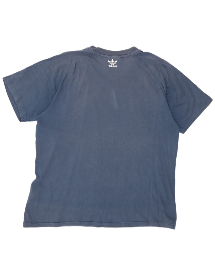 Мужская футболка с рисунком Adidas Top Medium Blue Cotton