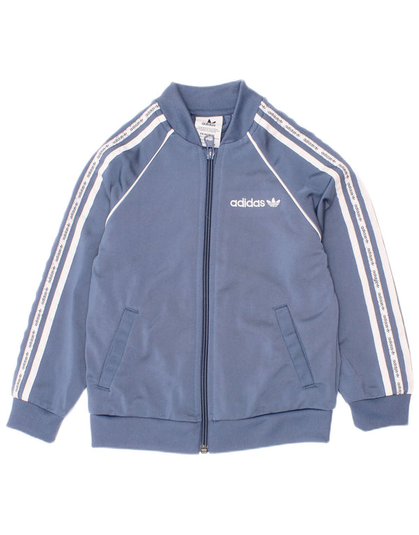 Полный спортивный костюм Adidas для мальчиков 3-4 лет W22 L15 в синюю полоску, спортивный костюм