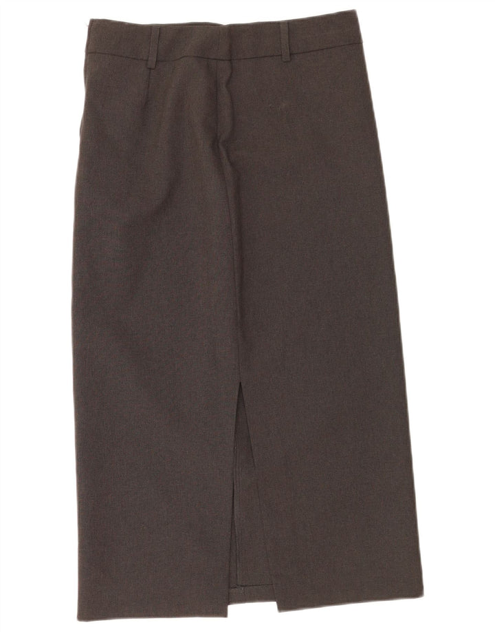 Benetton Женская прямая юбка миди IT 40 Small W26 Серый полиэстер