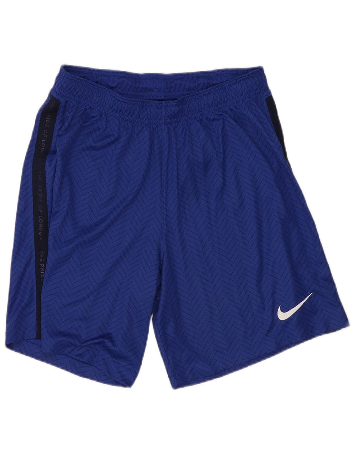 Мужские спортивные шорты Nike Dri Fit с графическим рисунком, большие синие полиэстер с цветными блоками