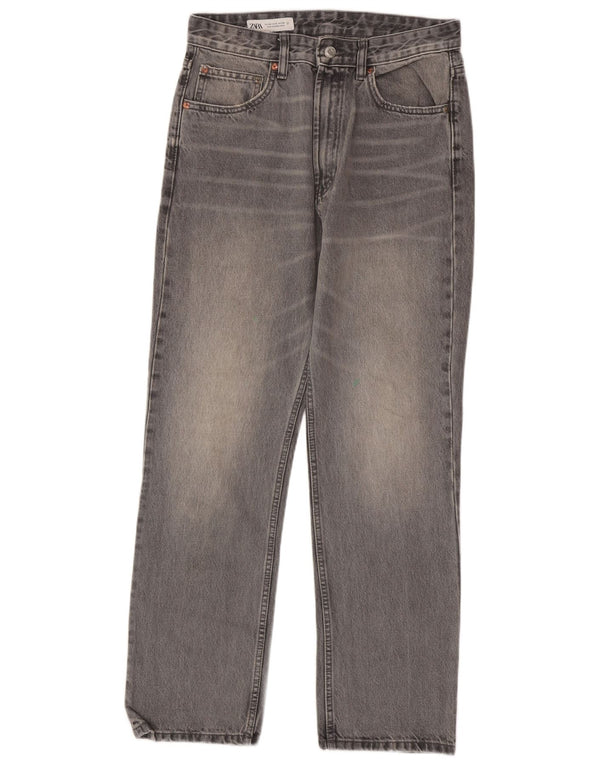 Женские прямые джинсы Zara EU 40 Medium W30 L29 Серые