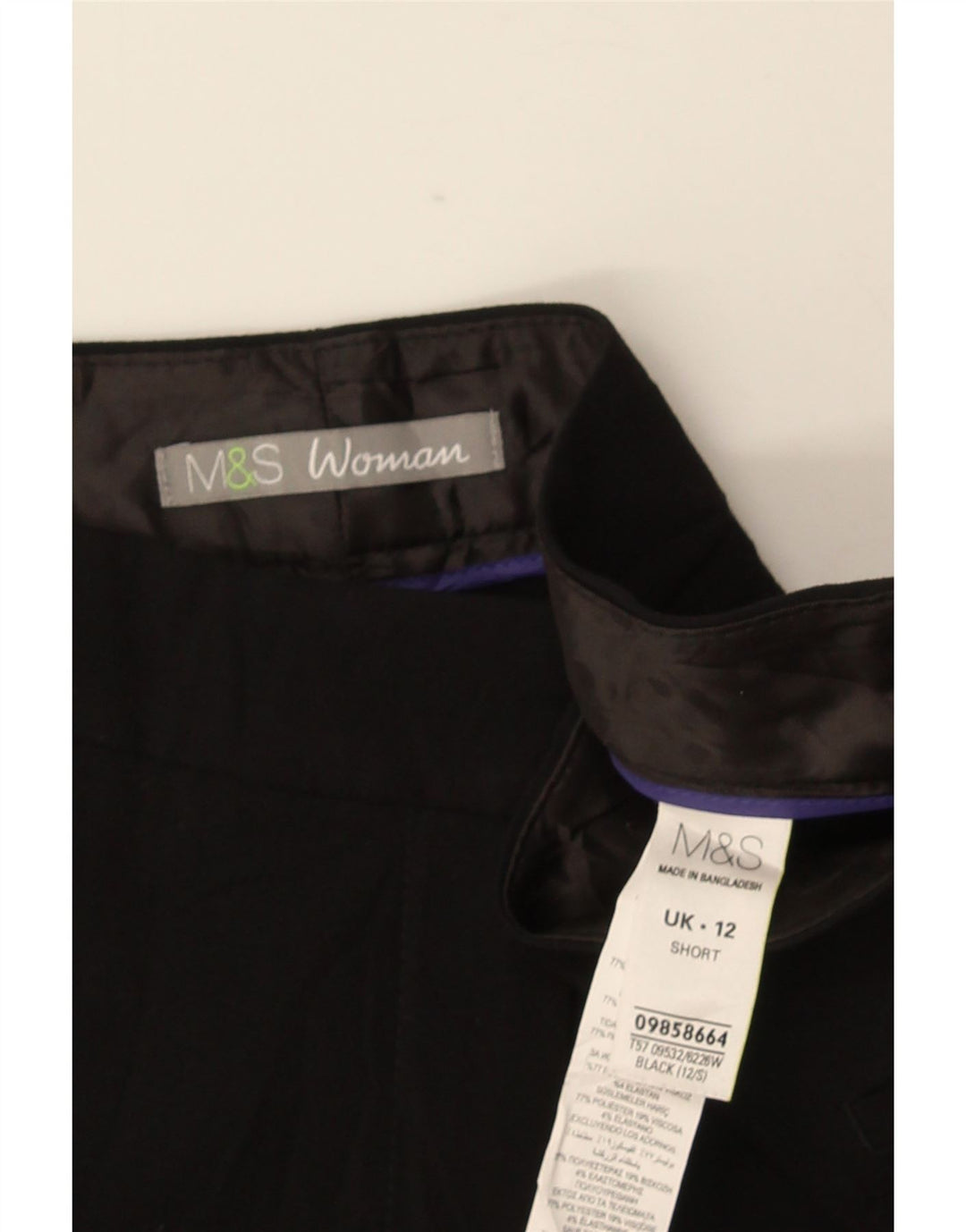Женские укороченные брюки MARKS & SPENCER UK 12 Medium W32 L27 Черные