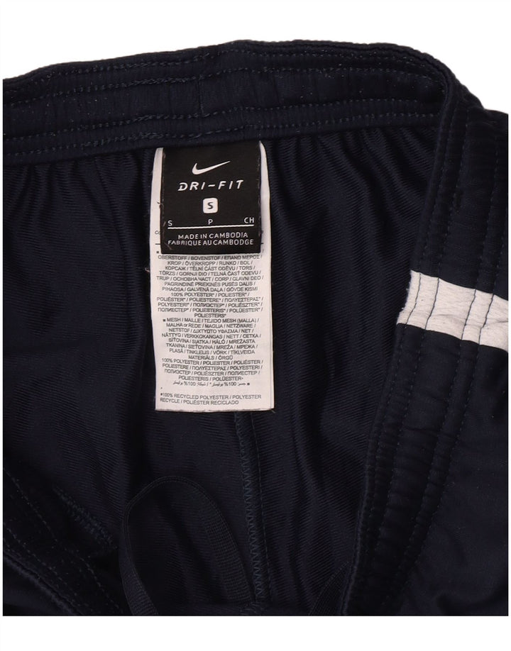Мужские спортивные брюки Nike Dri Fit, маленькие темно-синие, полиэстер с цветными блоками