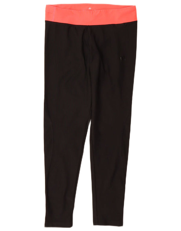 Женские леггинсы ADIDAS Climalite UK 8/10, маленькие черные с цветными блоками