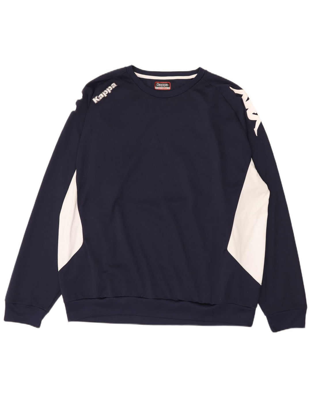Мужской свитшот Kappa 3XL темно-синий с цветными блоками