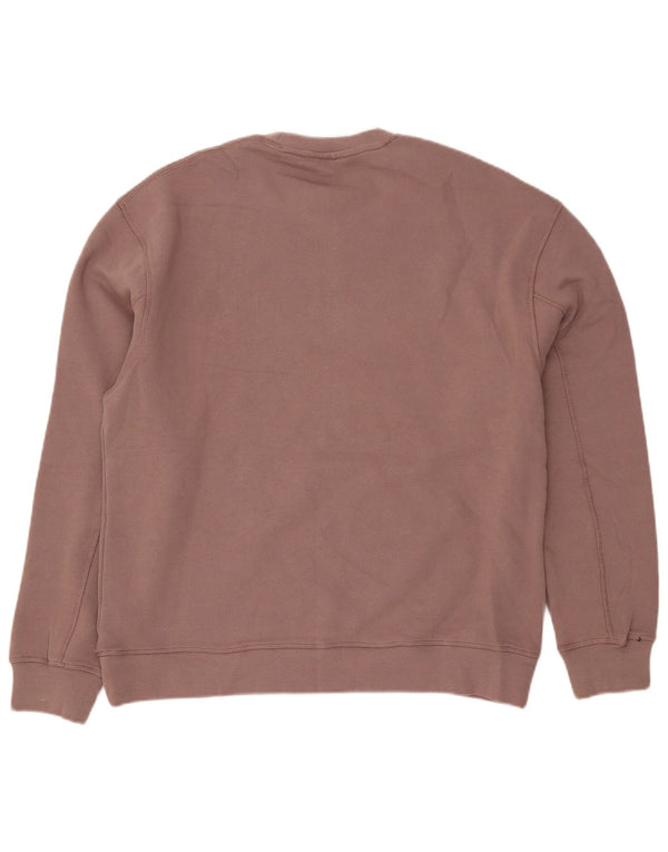 TOPSHOP Womens Oversized Sweatshirt Jumper UK 14 Medium Pink Cotton