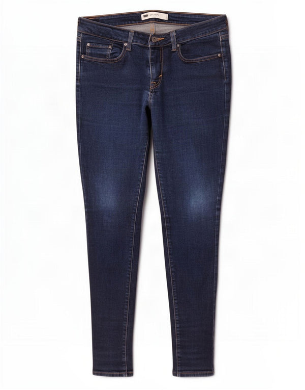 Женские джинсы скинни Levi's 535 W30 L32 Темно-синие, хлопок