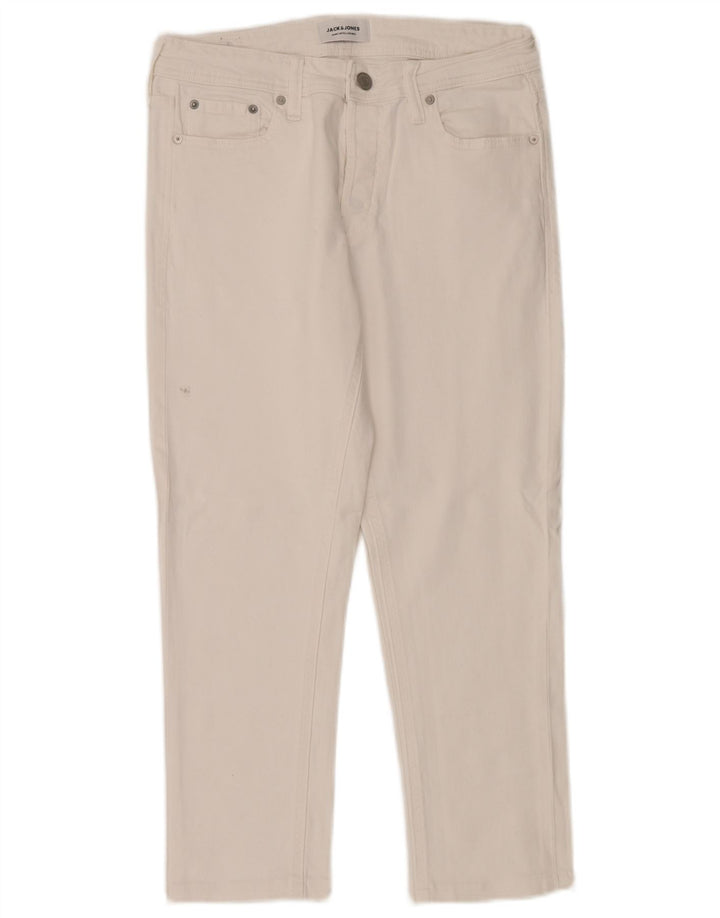 Мужские узкие джинсы Jack & Jones W30 L26, белый хлопок