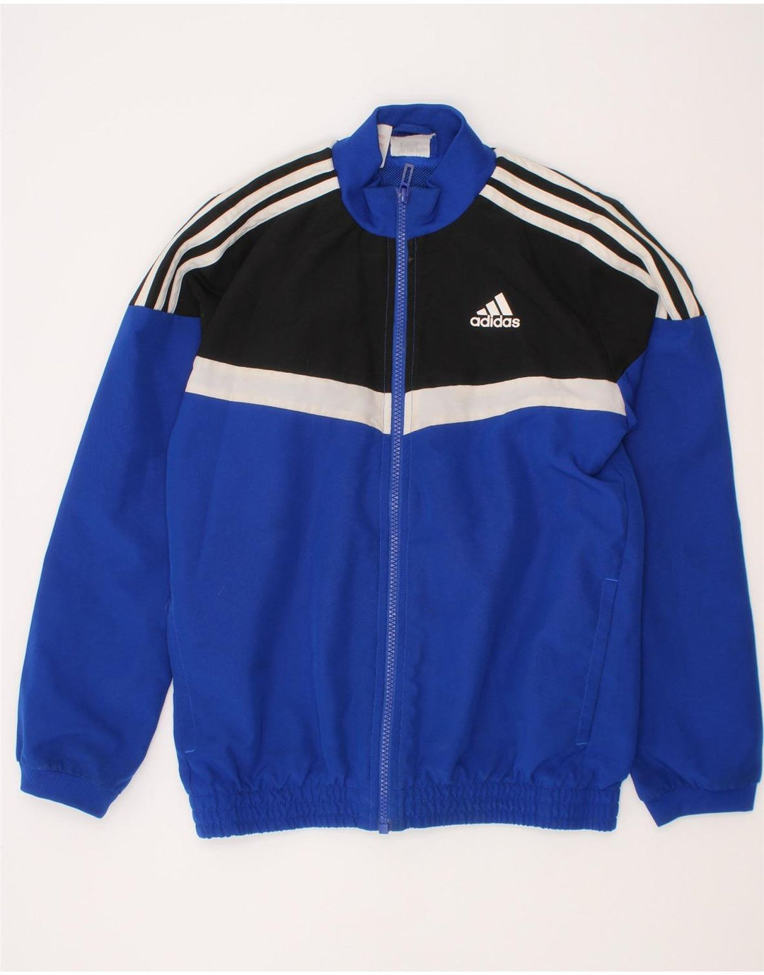 Спортивный костюм Adidas для мальчиков 9–10 лет, синяя полиэстер с цветными блоками