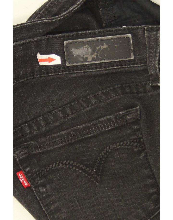 Женские узкие джинсы Levi's с низкой талией W29 L32, черный хлопок