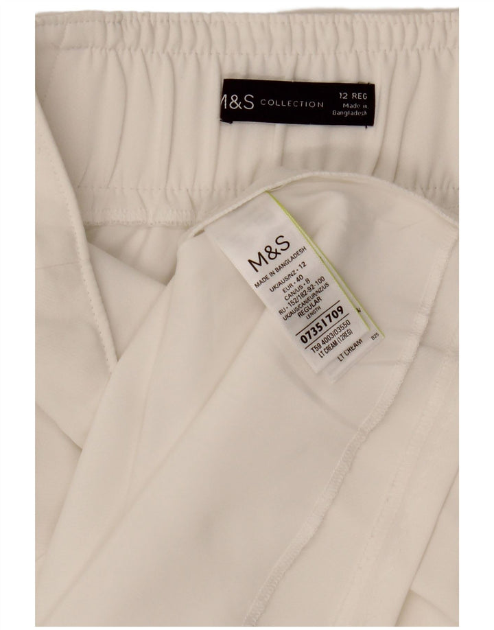 Женская прямая юбка MARKS & SPENCER UK 12 Medium W30, белый полиэстер