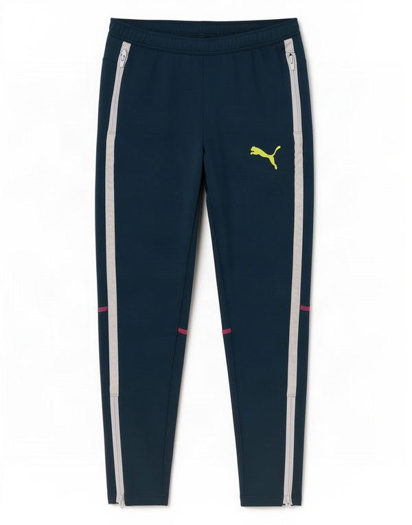 Спортивные брюки Puma для девочек 7-8 лет, темно-синий, полиэстер