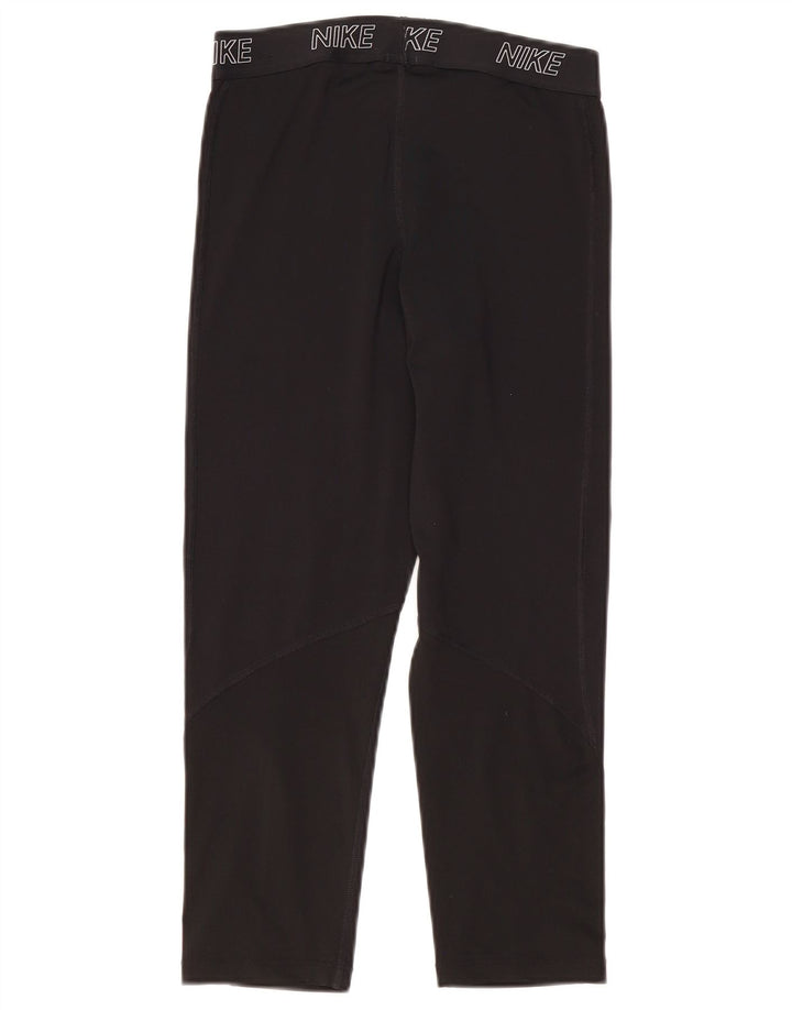 Женские леггинсы-капри с рисунком Nike Dri Fit UK 12, средние, черные