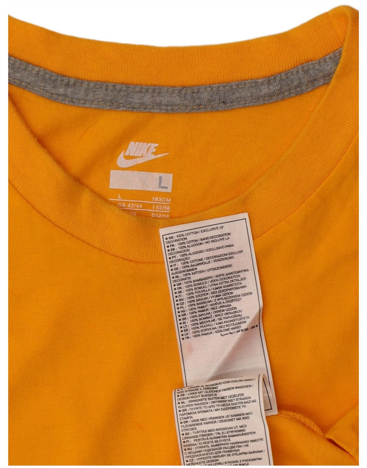 Мужская футболка Nike Top UK 42/44, большая оранжевая, хлопок