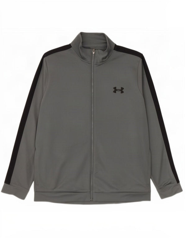 Мужской спортивный костюм Under Armour, верхняя куртка XL, серый полиэстер с цветными блоками