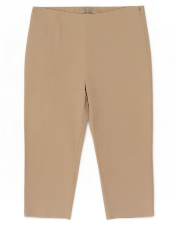 Женские капри Marks & Spencer UK 14, большие W32 L21, бежевый хлопок