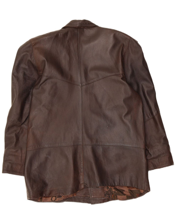 Винтажная женская кожаная куртка IT 42 Medium Brown Leather