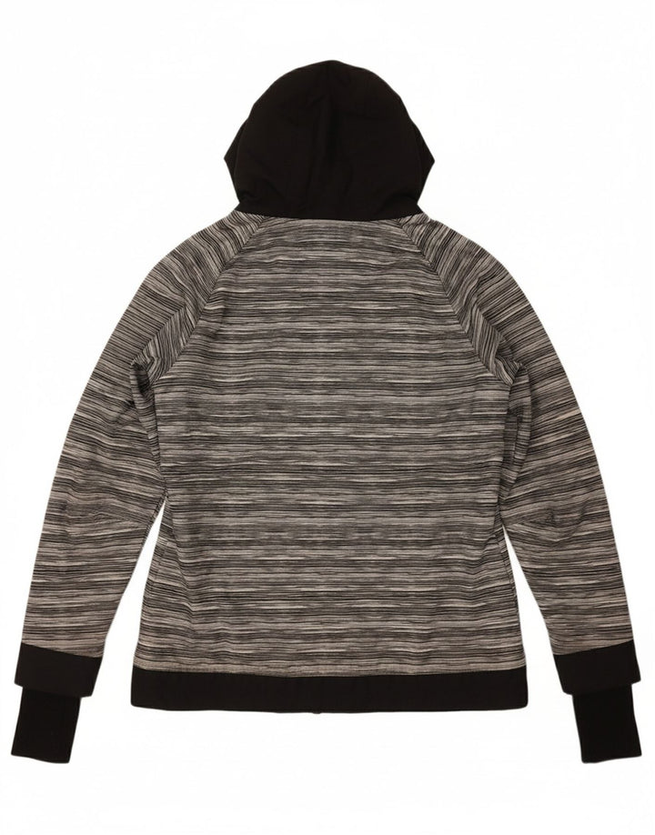 O'NEILL Mens Hooded Windbreaker Jacket UK 36 Small Grey Pinstripe