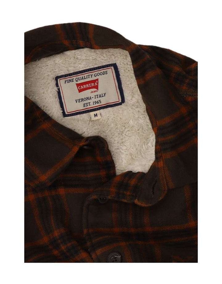 Мужская фланелевая рубашка Carrera Lumberjack среднего коричневого цвета в клетку