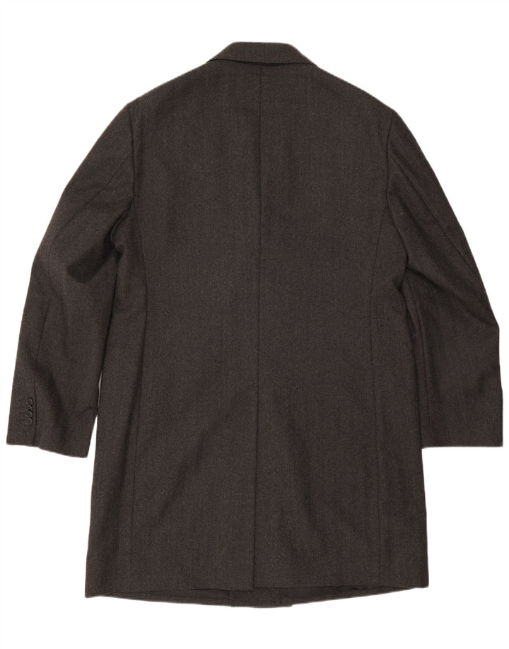Ader Мужское двубортное пальто IT 54 2XL Серое Шерстяное