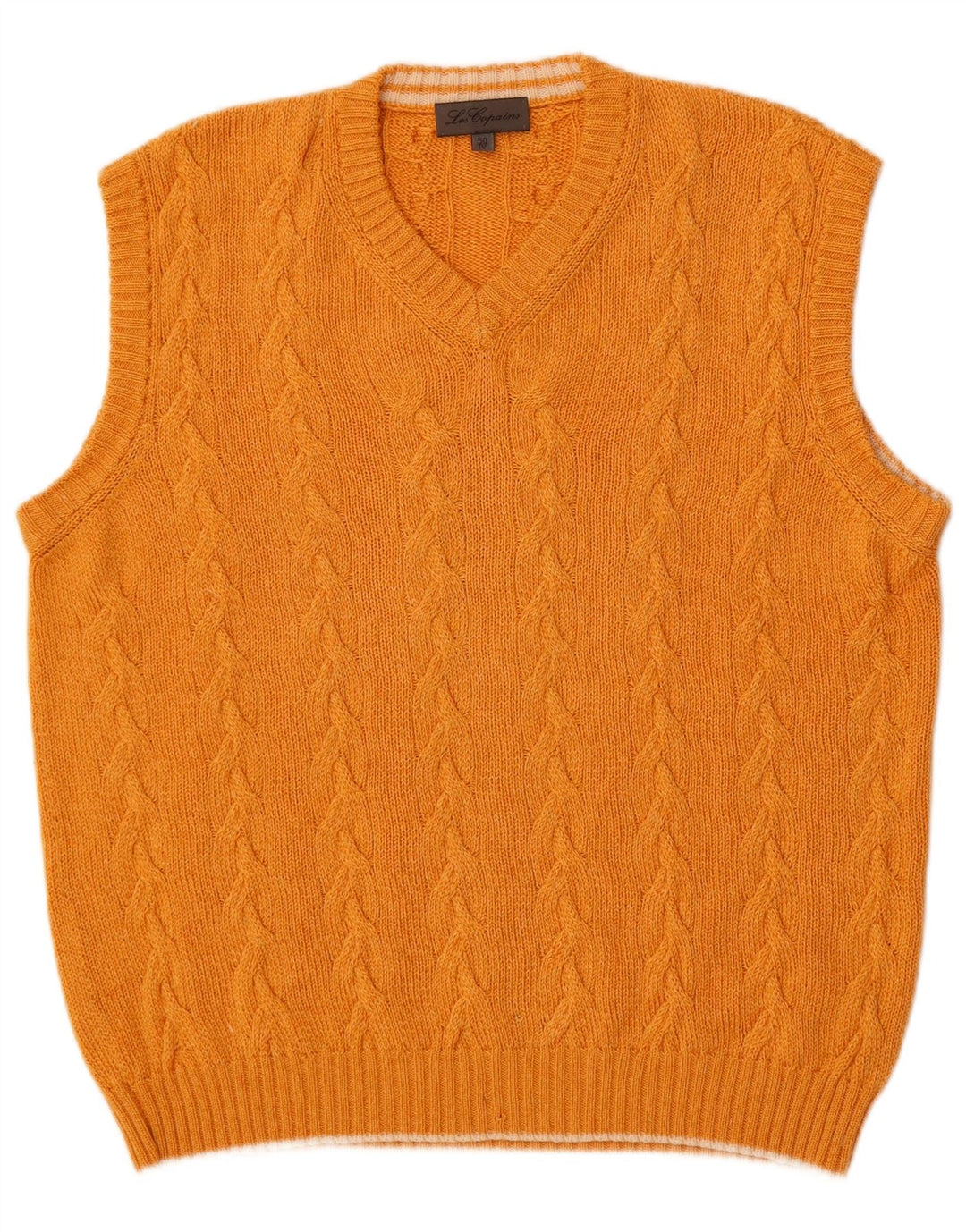 Мужская майка Les Copains Vest IT 50 Medium Orange Wool